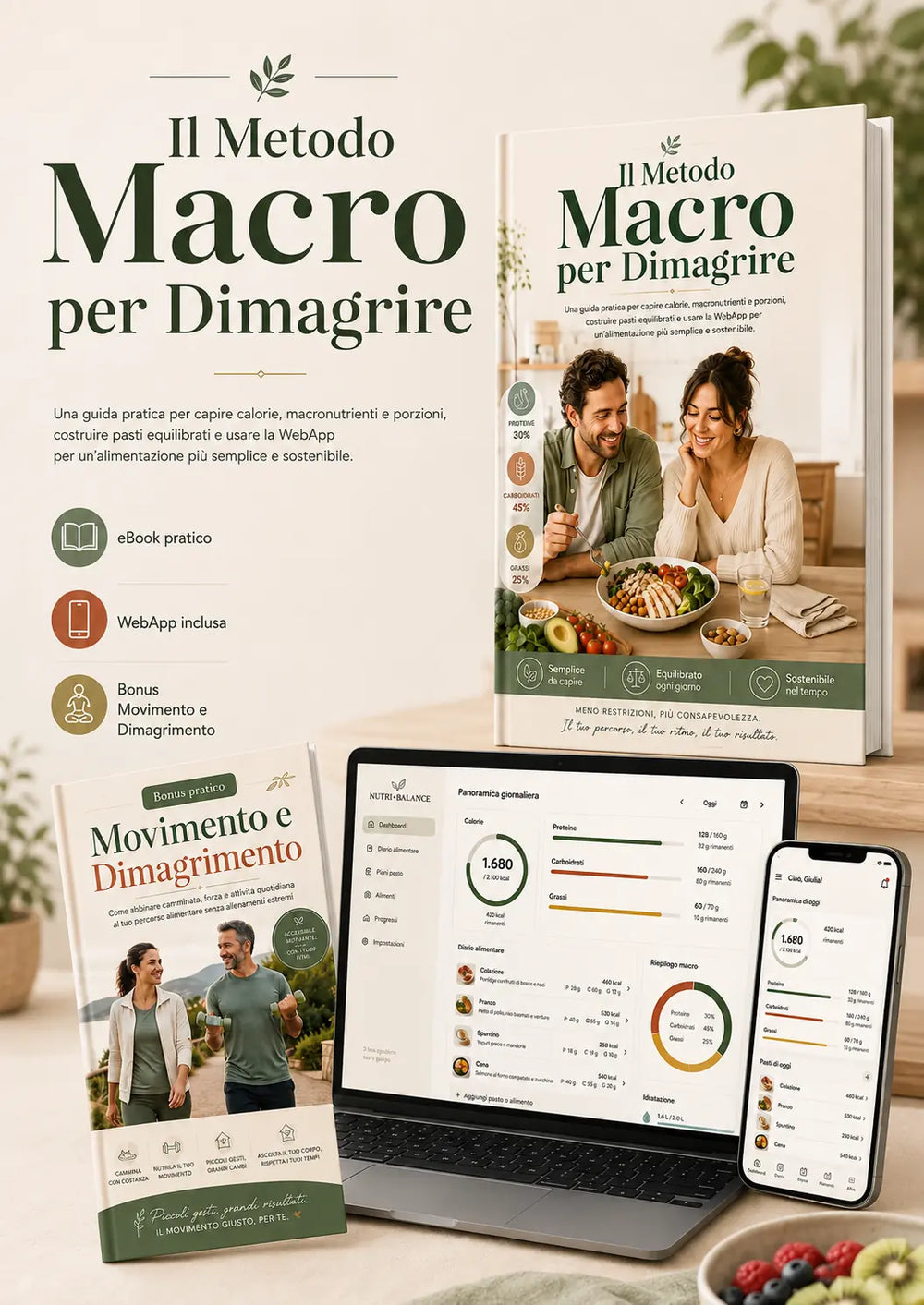 Il Metodo Macro per Dimagrire: ebook, WebApp e bonus