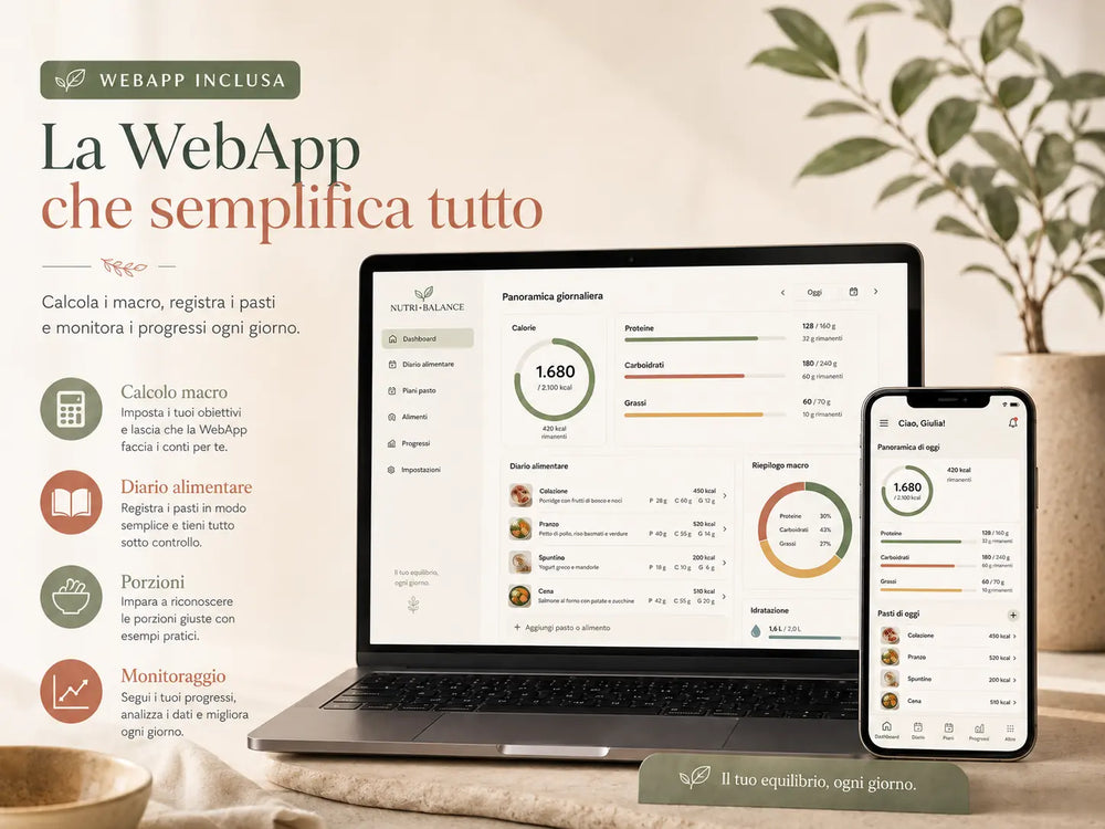 WebApp Eat&Fit per calcolo macro, diario alimentare e monitoraggio